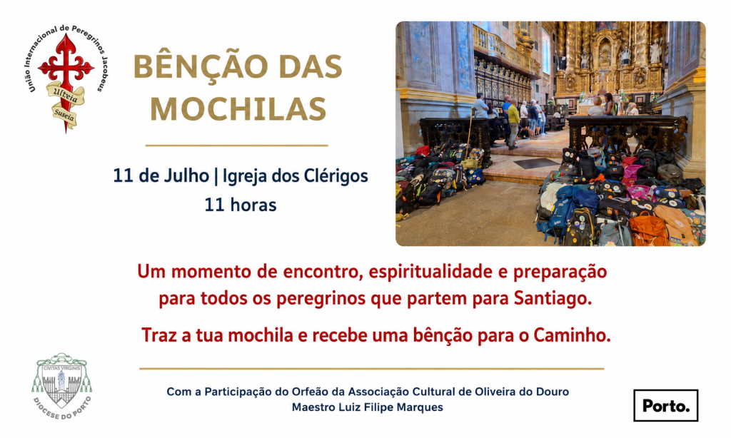 Bênção das Mochilas realiza-se a 11 de julho na Igreja dos Clérigos